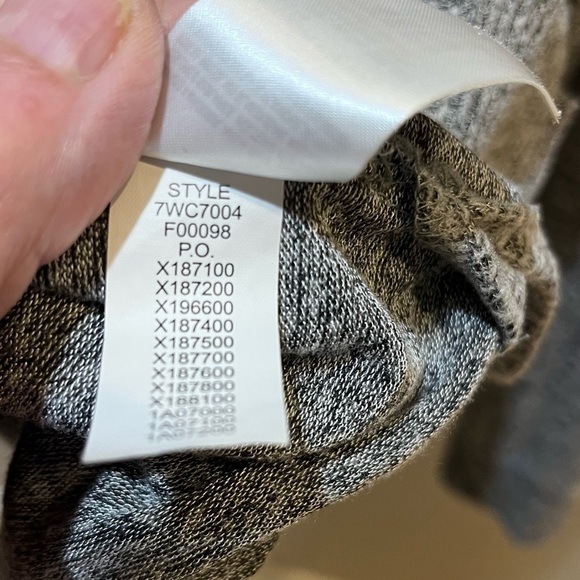 Lucky Brand Marled Heather Gray Deep V-Neck Pullover Sweater Sz XXL - Picture 8 of 11